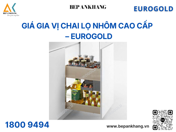 Giá gia vị chai lọ hộp nhôm cao cấp EUM2035 – Eurogold